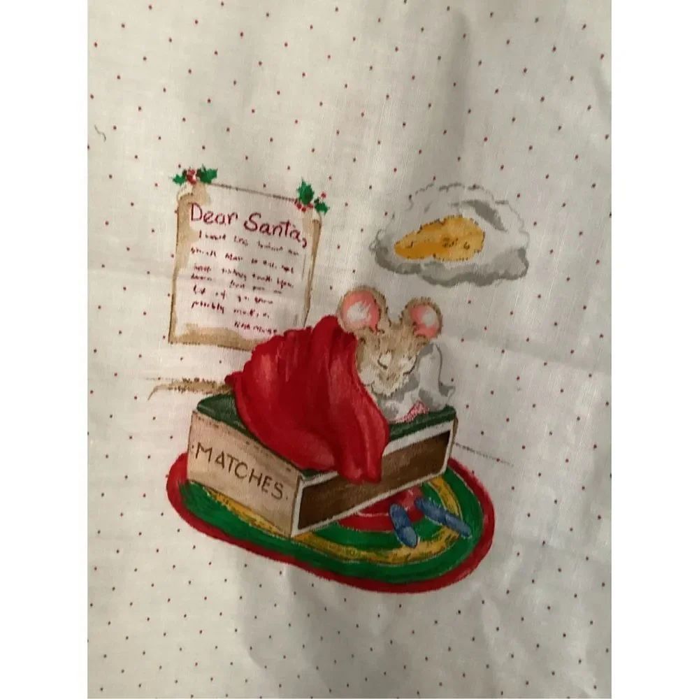 The Mistletoe Mice Fabric Panel - Picture 5 of 7